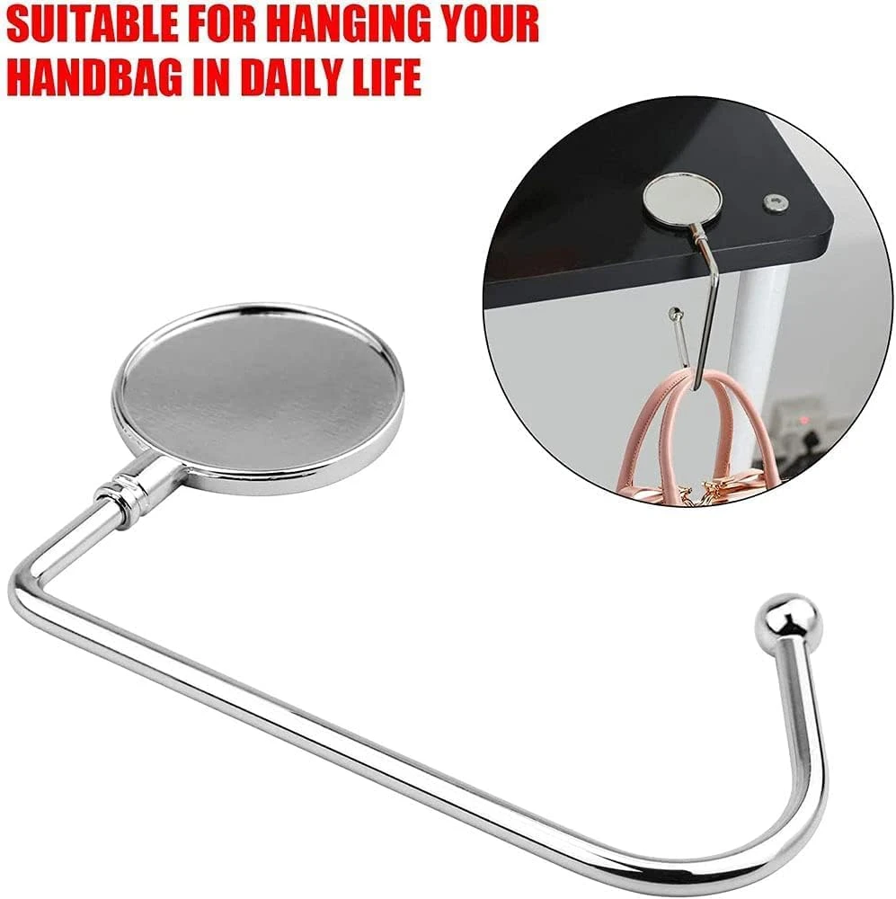 20 Pack Round Shape Sublimation Blank Purse Metal Hook Long Handbag Hanger With Aluminium Parts for DIY Heat Transfer Print ﻿
