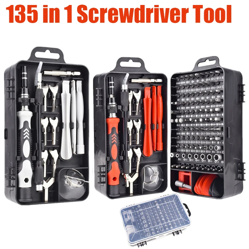 

Screwdriver Set 135 In 1 Precision Screwdriver Set Hand Tool Set Repair Tools Kit Multitool Magnetic Screwdriver S2 Steel Tool