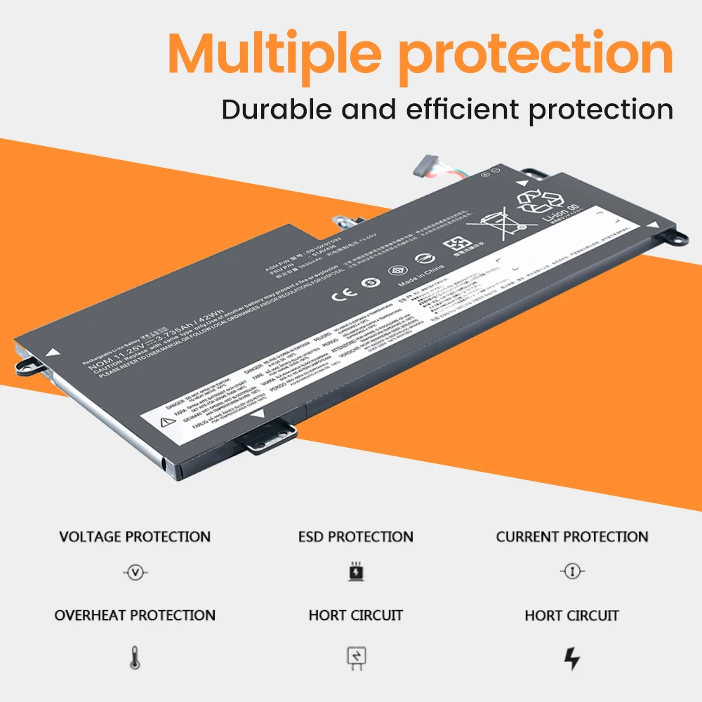 Batterie pour ordinateur portable Lenovo ThinkSub 13, Niplt2nd, Isabel SB10K97592, SB10k97593, SB10K97594, 11.4V, 42WH, 01AV400, 01AV401, 01AV435, 01AV436