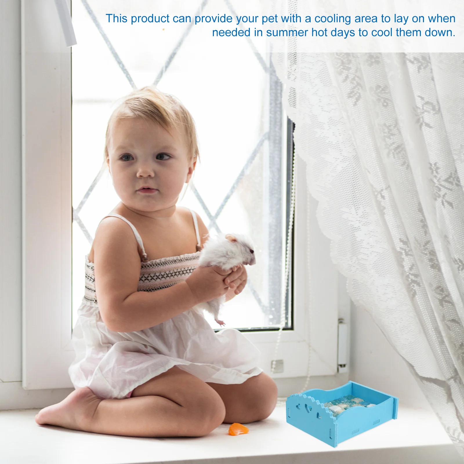 

1Pcs Summer Cooling Bed Crystal Hamster Nest Sky Blue Pet Sleeping Mat Small Animal Cooling Cushion Pet Bed Hamster Nest