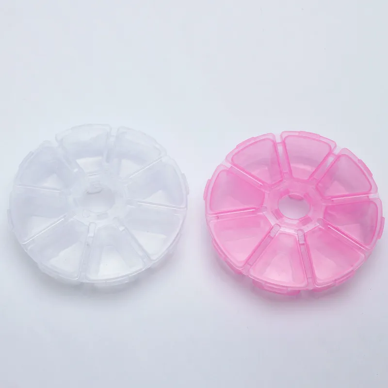 Plastic Jewelry Kit Box Round Tool Box Case Craft Organizer Storage Boxes Carrying Cases 4 color Jewelry Finding DIY Accessories