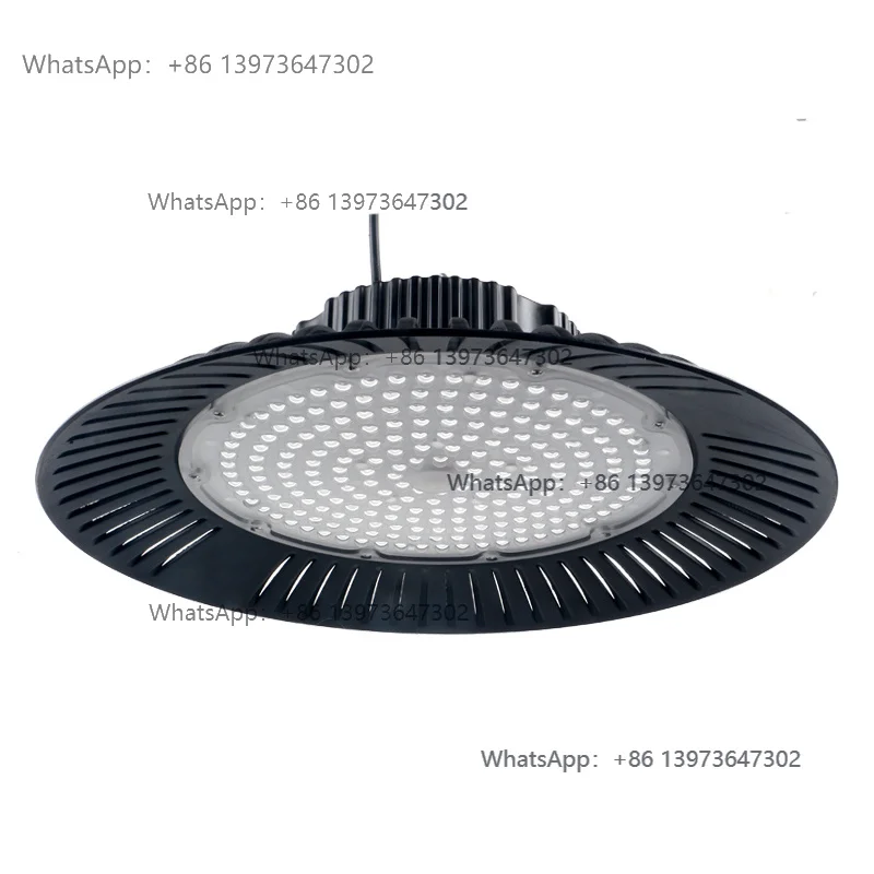 Waterproof Three-proof  Fin Led Mining Lamp 200W Black Factory Chandelier Super Bright Warehouse Lighting