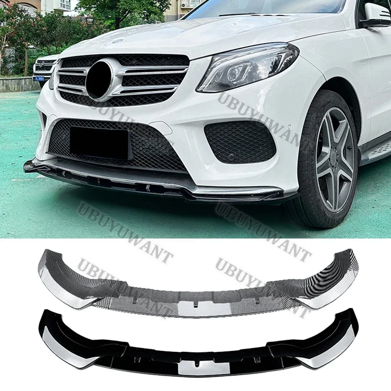 Für Benz W166 GLE Coupé C292 3X 2015 bis 2018 Frontstoßstangenlippe Splitter Diffusor Spoiler Stoßstangenschutz Regular Style Bodykit