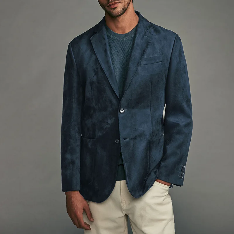 

New Autumn and Winter Men's Casual Slim Fit Lapel Single Breasted Suit Jacket