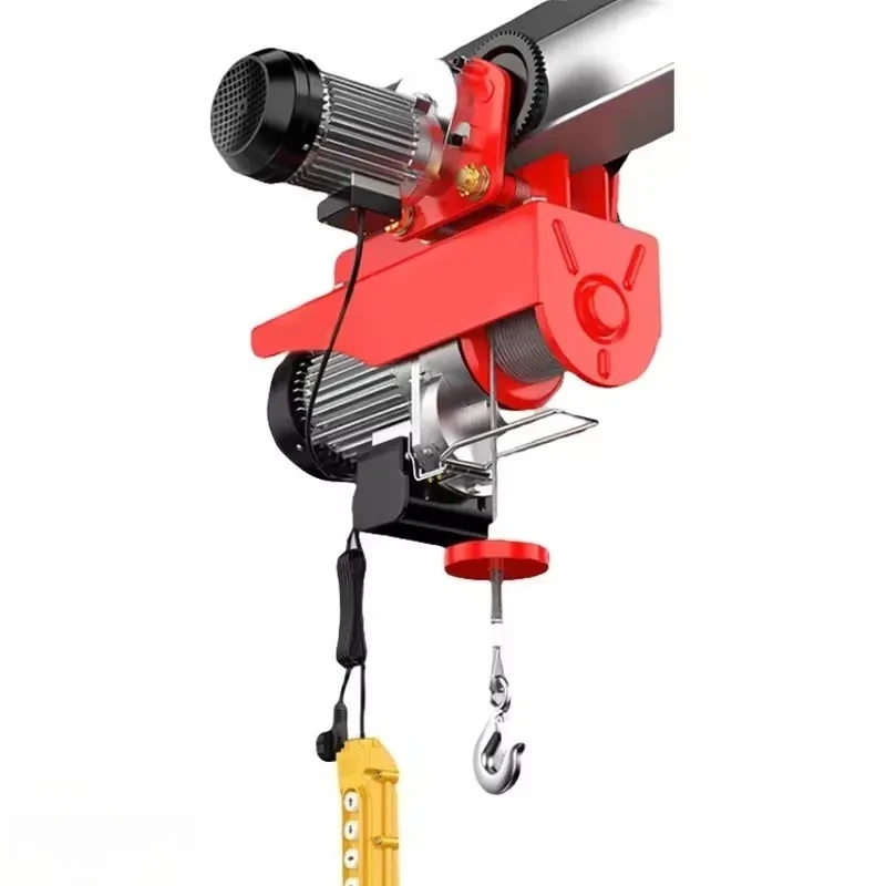 Controle com fio 600Kg Talha elétrica resistente 3M 6M Máquina de guindaste de altura de elevação para levantamento de armazém de construção
