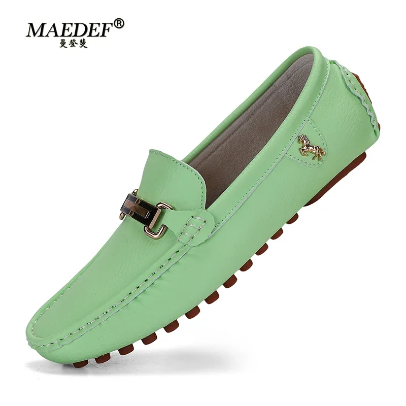 MAEDEF Men\'s Loafers 2024 Spring Autumn Fashion Shoes Men Classic Brand High Quality Leather Comfy Drive Shoes Boat Casual Shoes