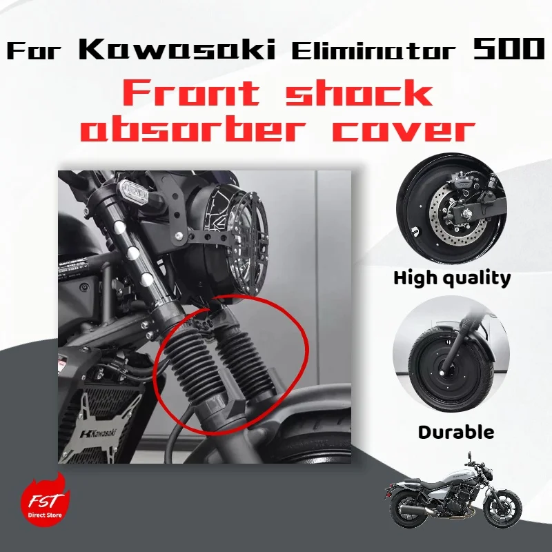Para Kawasaki Eliminator 500, cubierta protectora modificada para el amortiguador delantero, accesorios decorativos para amortiguadores reforzados.