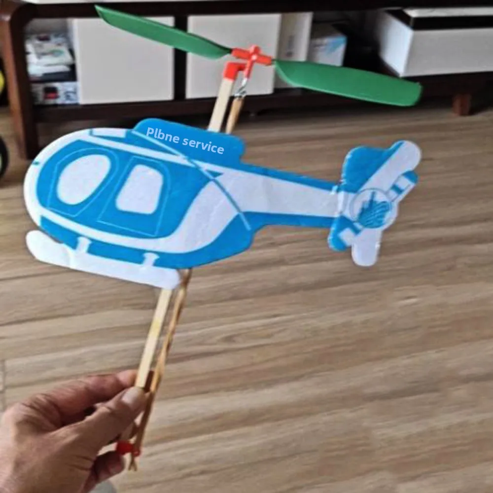 

Ligthweight Airplane Glider Model Popular Multistyles Students Flight Competition Rubber Band Powered Helicopter for Outdoor