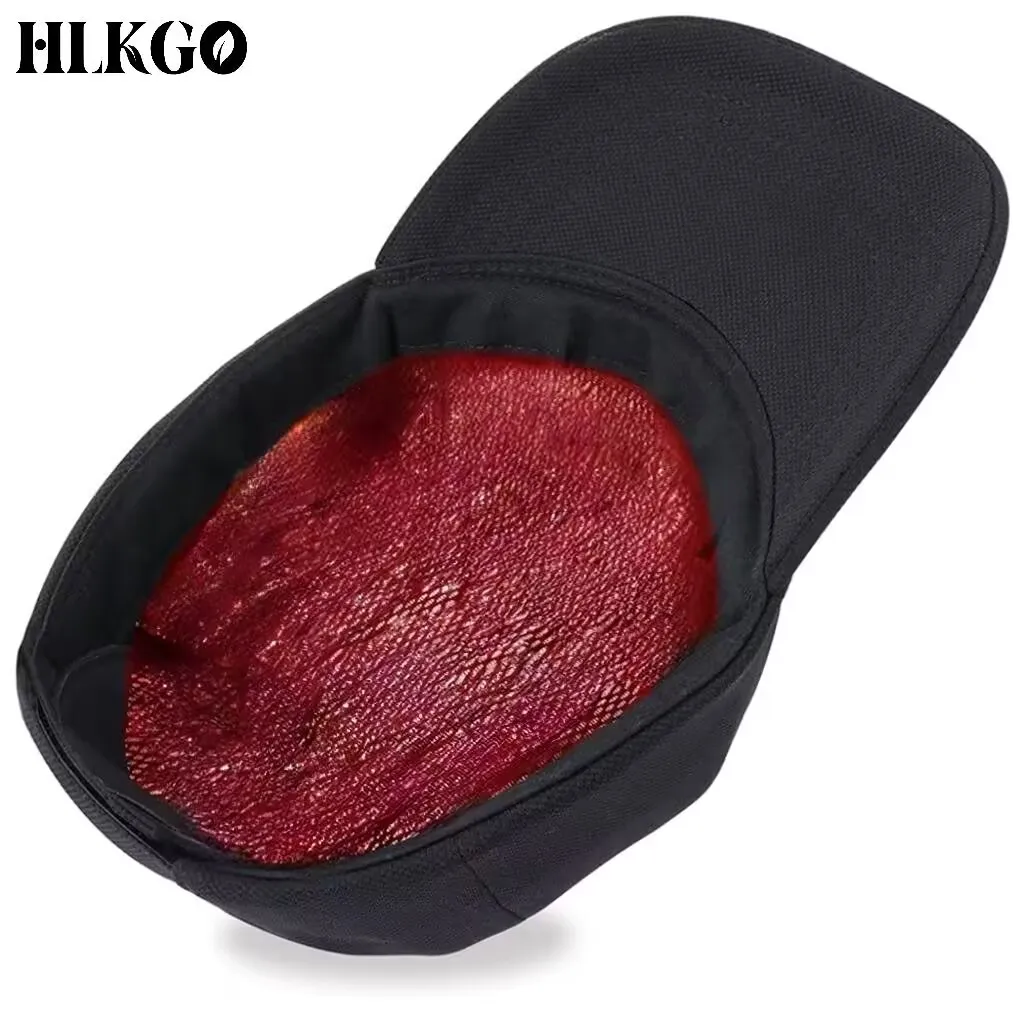 

Шапка для роста волос с лазерной терапией 650 нм, устройство LLLT для восстановления волос и против выпадения, шапка для ухода за кожей головы и релаксации