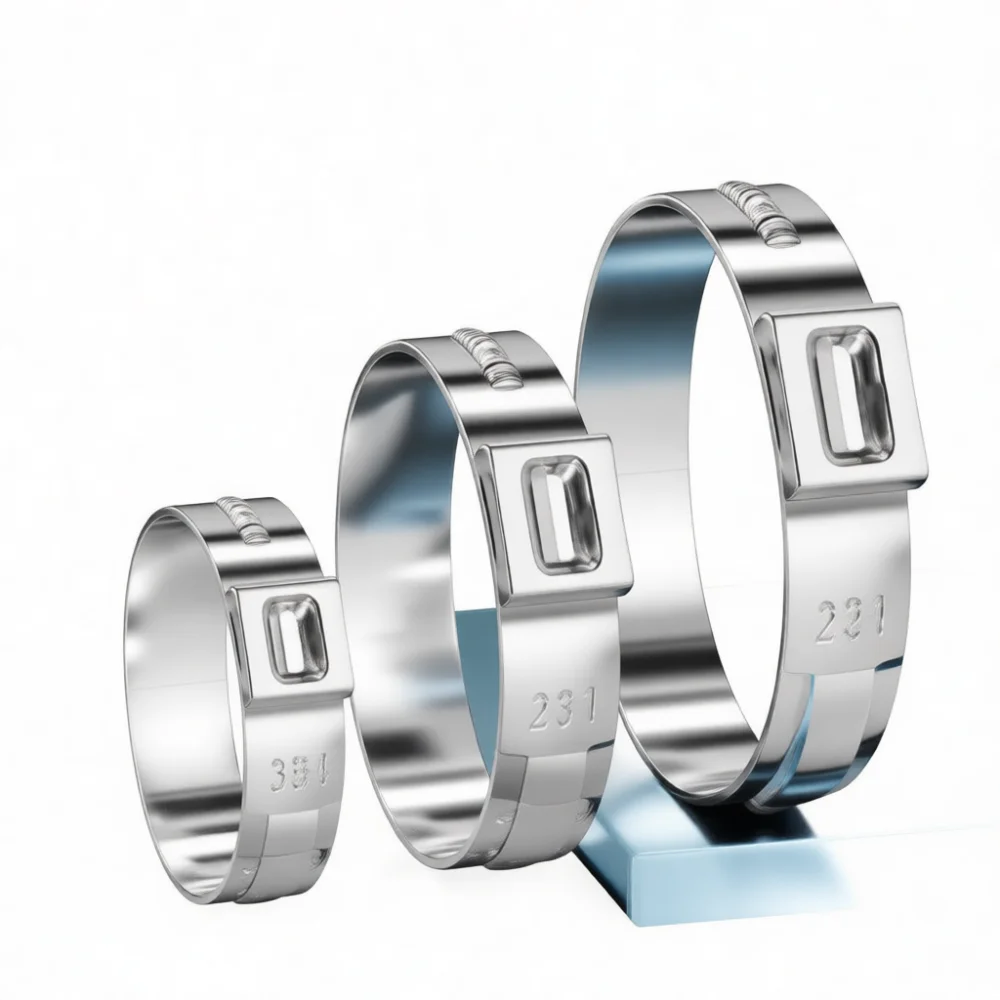 Stainless Steel Hose Clamp Adjustable Heavy Duty Metal Pipe Fastener European Style Duct Connector Retaining Clip Hardware