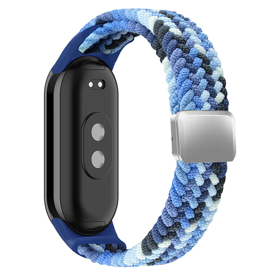 Magnetische gevlochten band voor Xiaomi Mi Band 8 9 10 Ademend nylon armbandje Pulseira Correas voor Xiaomi Mi Band 10 9 8 band
