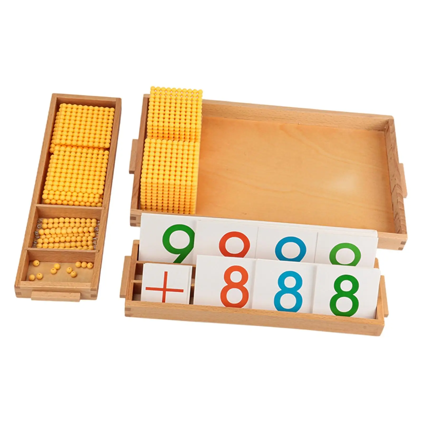 Montessori Math Beads Toy Teaching Aids Decimal Bank Game for Preschool Kids