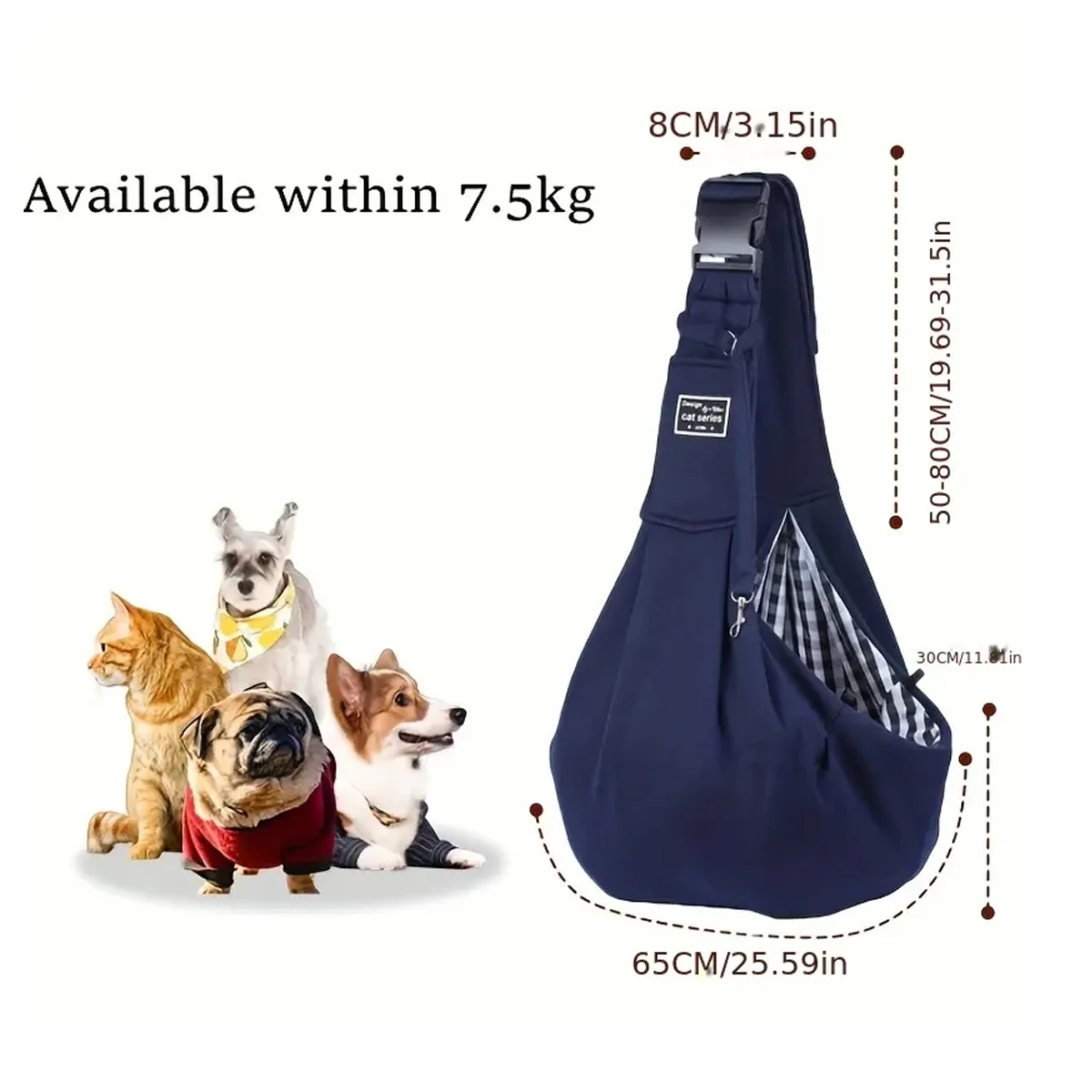 Adjustable Pet Dog Carrier Bag Outdoor Travel Puppy Single Shoulder Bags Dogs Comfort Sling Handbag Corgi Puppy Tote Pouch  Tote