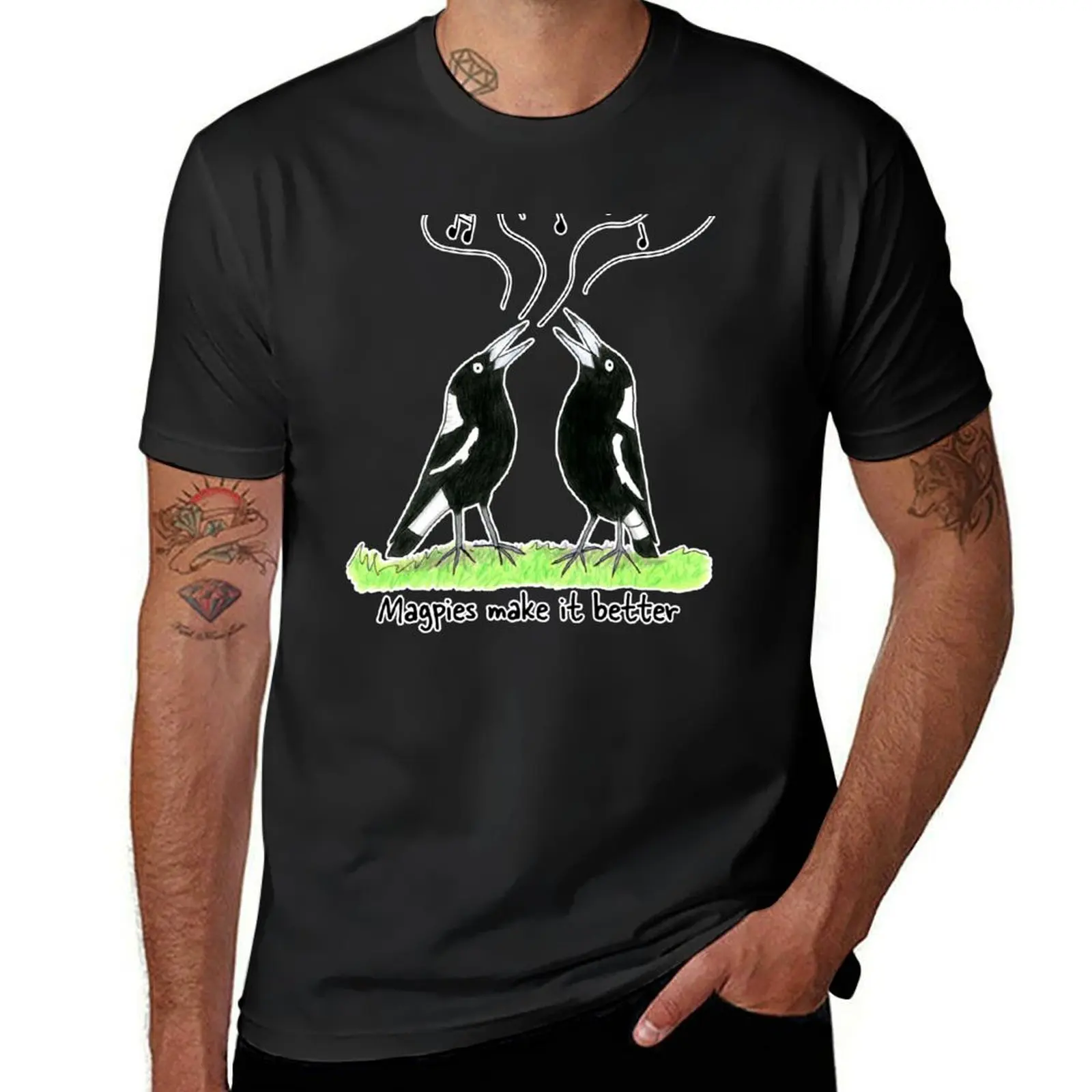 Magpies make it better - Raising funds for Birdlife Australia T-Shirt plain vintage summer clothes t shirts men