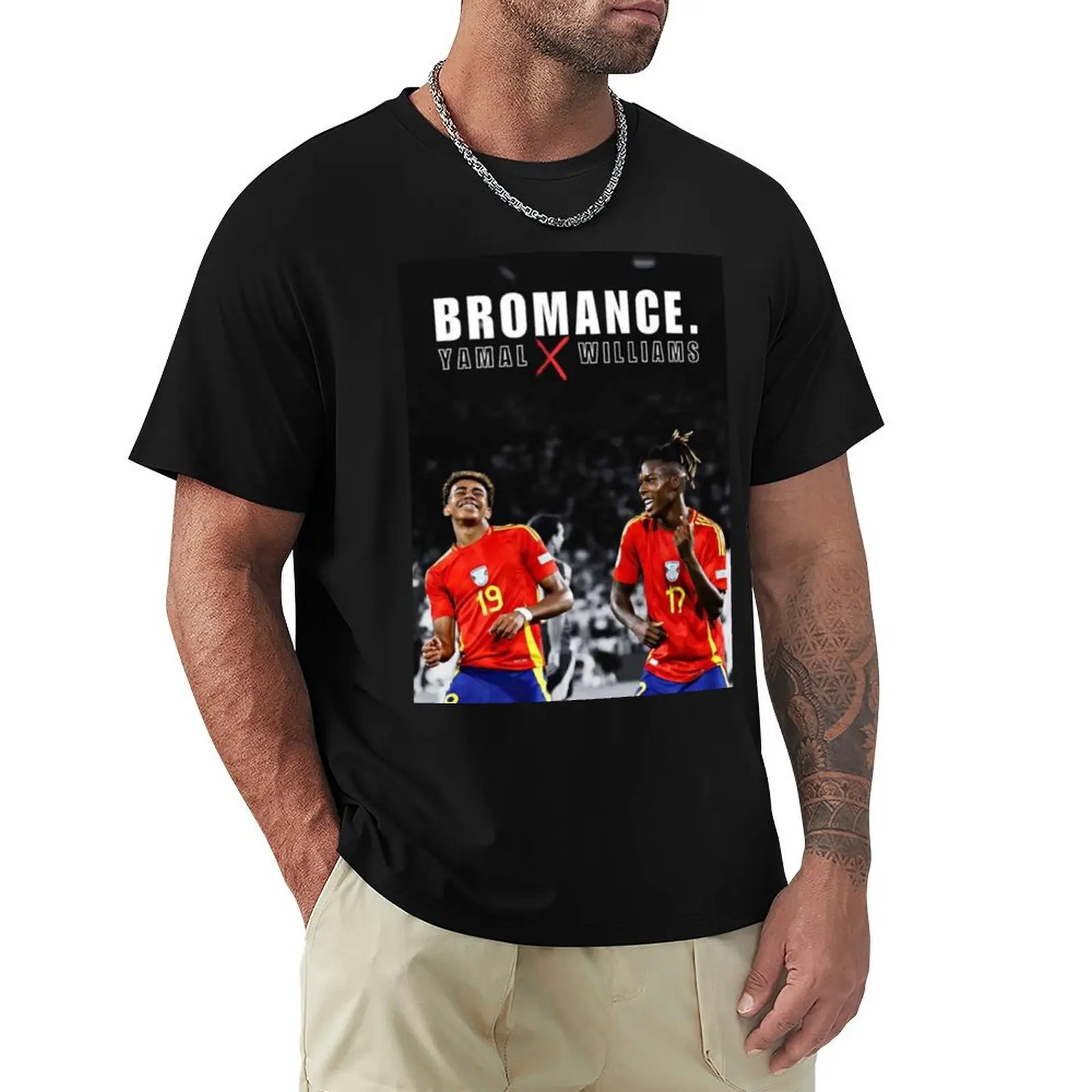 Lamina Yamal España Nico WilliamsLamina Yamal España cartel Nico Williams camiseta ropa de calle moda coreana camisetas de algodón para hombres
