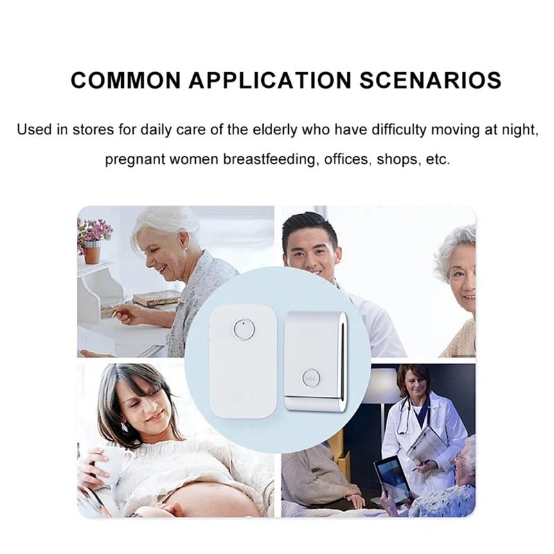 433 Mhz Self-Generating Wireless Doorbell 38 Ringtones Dingdong Doorbell Elderly Pager For Smart Home