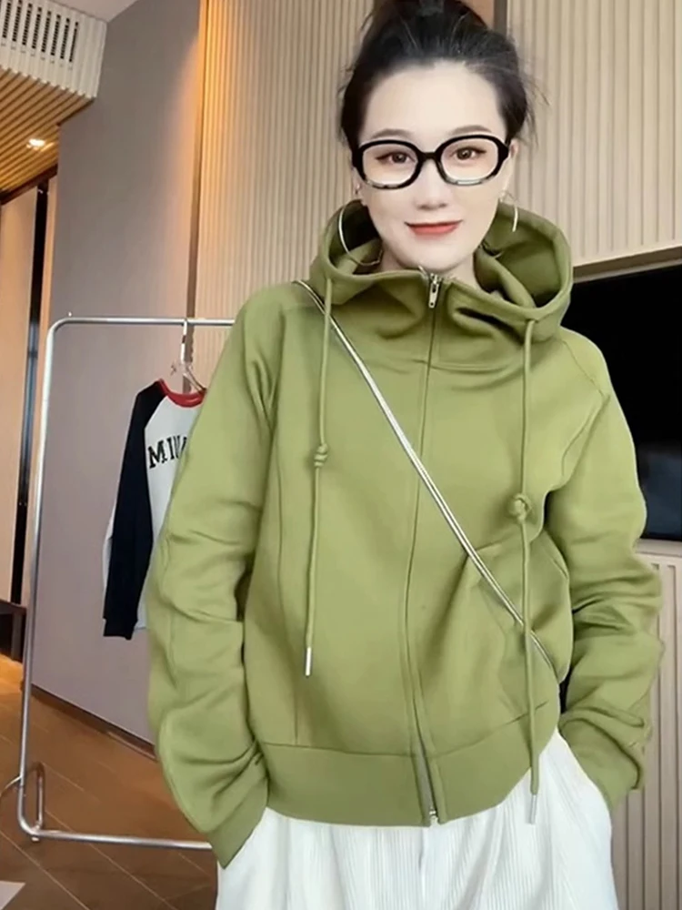 

Faionable Повседневная длинная толстовка с капюшоном Све, осенняя корейская свободная универсальная верхняя одежда, открытый кардиган на молнии, топ