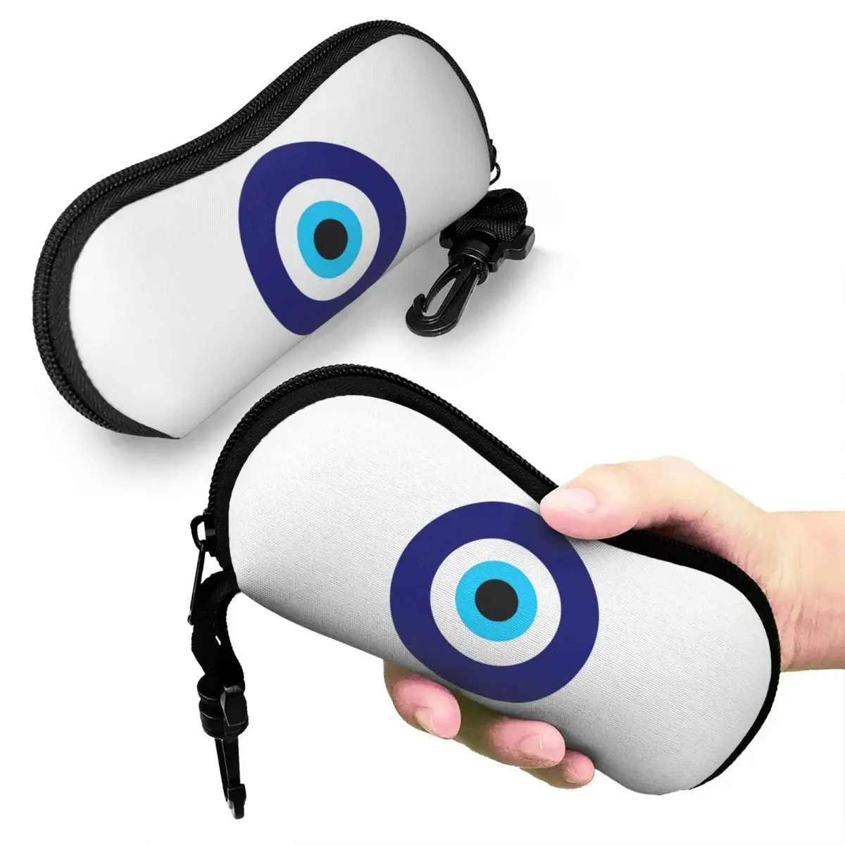 

Magic Eye Five Set Evil Ey Shell Glasses Case Protective Sunglasses Box Women Men Soft Eyeglasses Bag Pouch