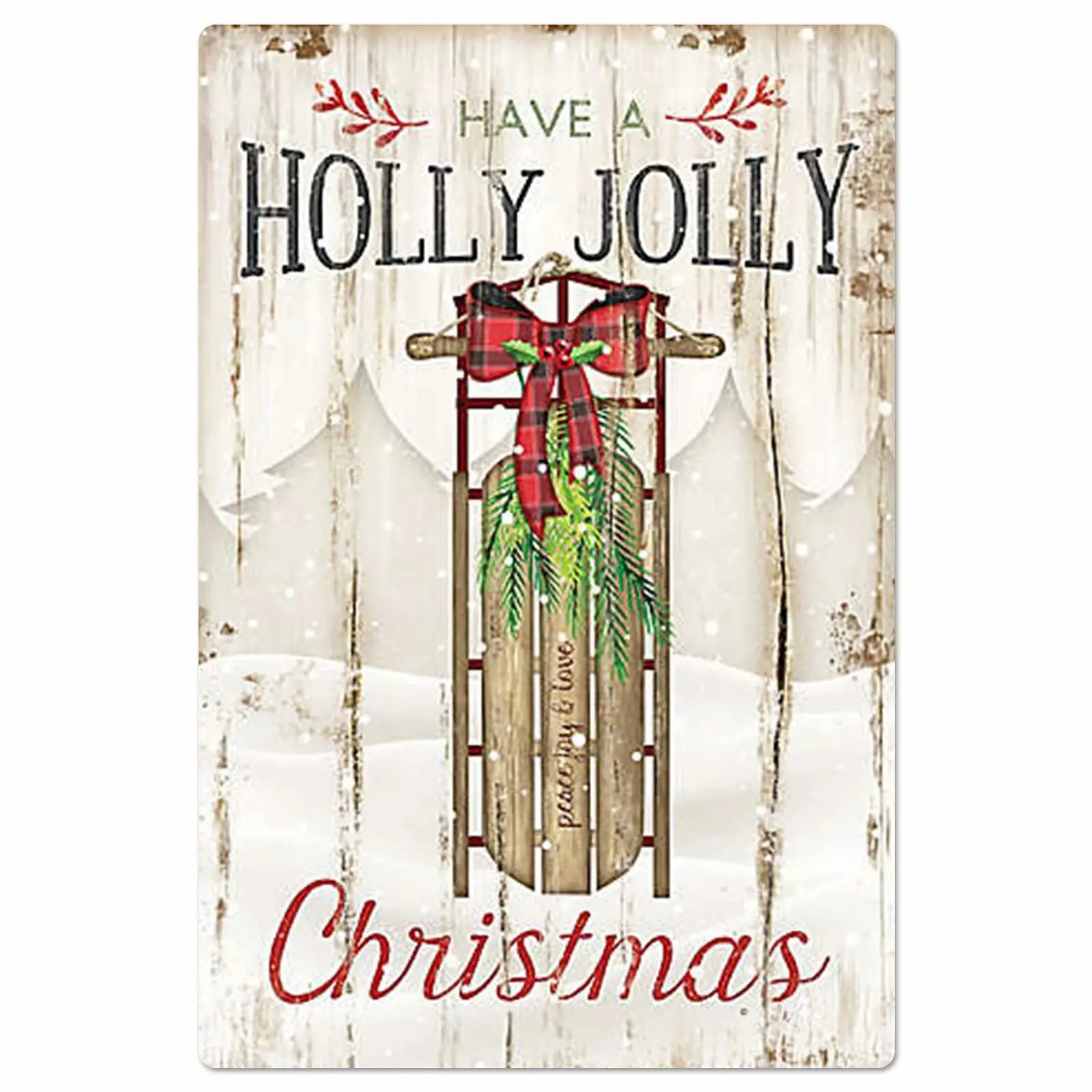 Vintage metal Board Hanging Signs Have A Holly Jolly Christmas Poster Home Bar Supermarket Wall Decor Christmas Decoration New Y