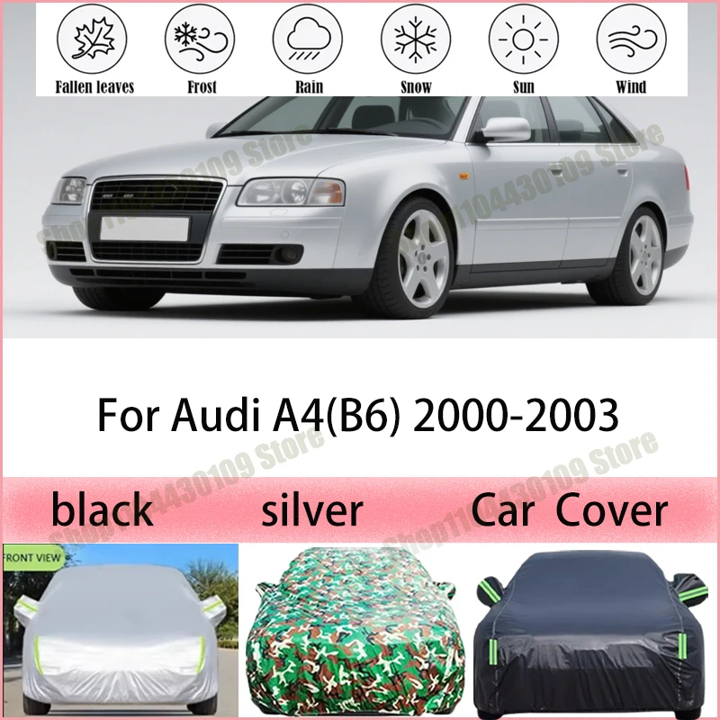 

For Audi A4(B6) 2000-2003 Full Car Covers Outdoor Sun Anti UV Rain Snow Dust Protection Oxford Clother