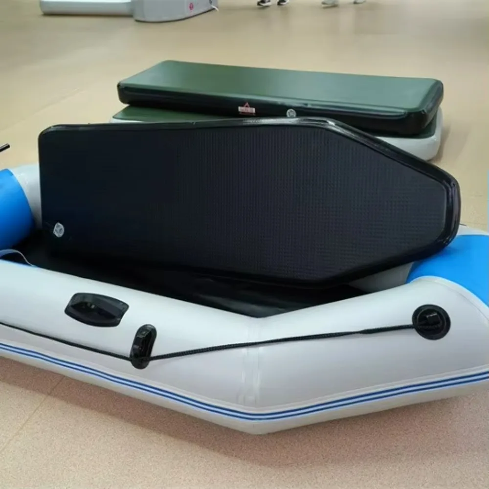 الصيد كاياك طوف قارب قابل للنفخ مقاومة للاهتراء للطي المواد البلاستيكية 2 شخص وسادة هوائية قارب التجديف #5