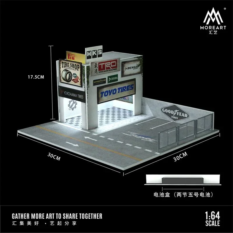 

MoreArt 1:64, винтажный авторемонтный магазин, модель Диона