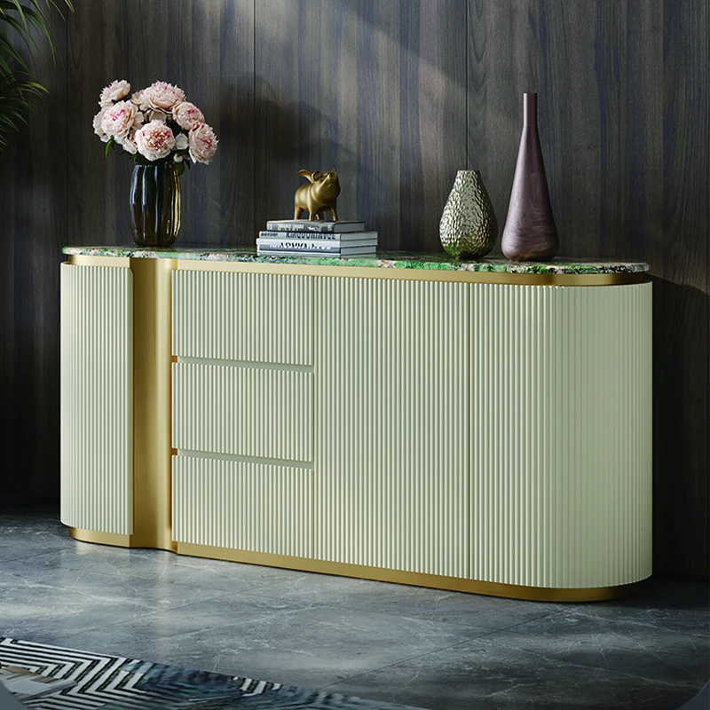 High Luxury Modern Furniture Dinning Cabinet Marble Top Dining Sideboard
