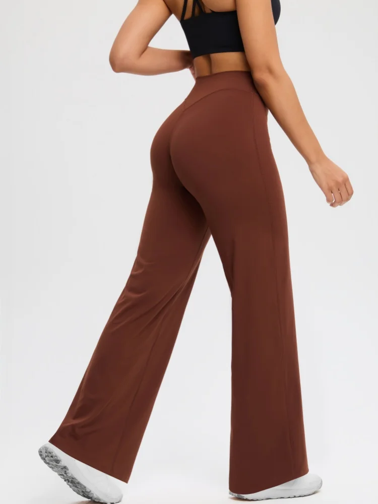 Sport Trousers Straight-Leg Pants Ultra Soft Butter Fabric Women's High-Waist Yoga Pants Gym Naked Feel Pilates Running