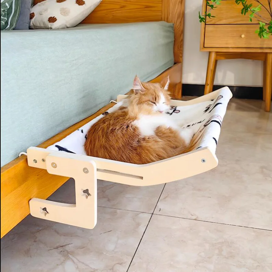 Cat Hammock Window Hanging Bed Hanging Cat Nest Window Sill Cat Climbing Frame Balcony Pet Sun Sofa 40kg Bearing C apacity