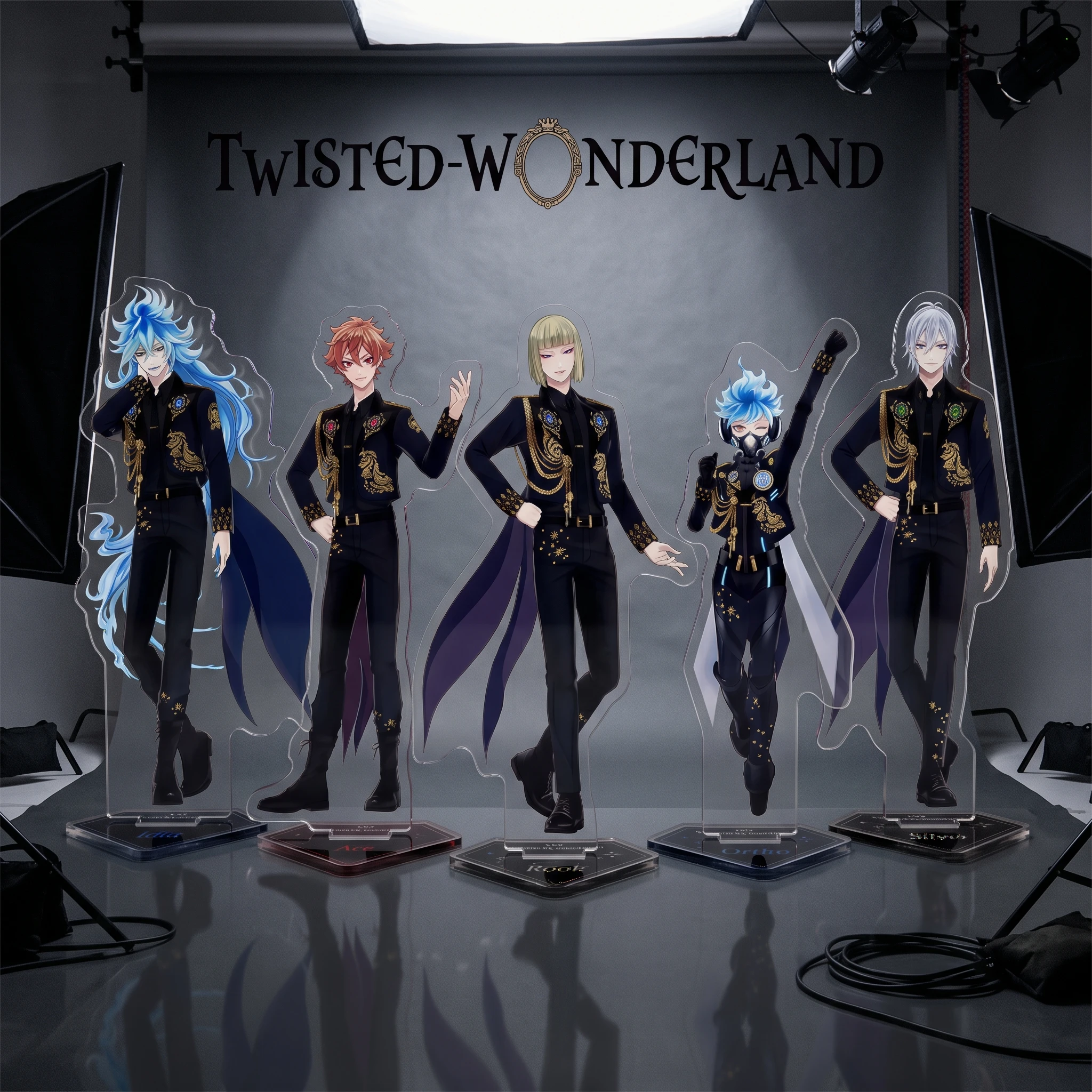 2026New Twisted Wonderland Magical Live Ver 15CM Double Sided Acrylic Stand Keychain Anime Stand Malleus Floyd Riddle Fans Gift