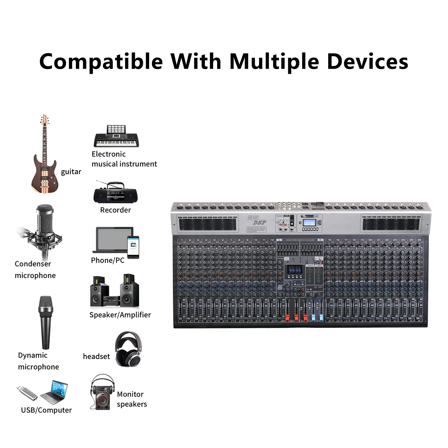 GAX-GBA26 Professional Performance Mixer Dual Effect Device LED Screen Mixer With Factory Price