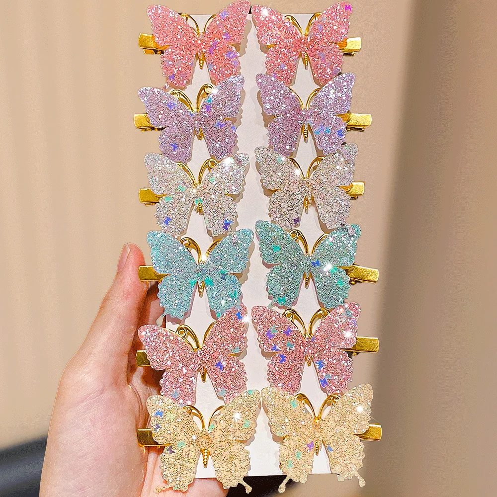 12-Pack Colorful Sparkling Butterfly Hair Clips Girls Hair Accessories Perfect Gift for Littles Girls Things They Might like