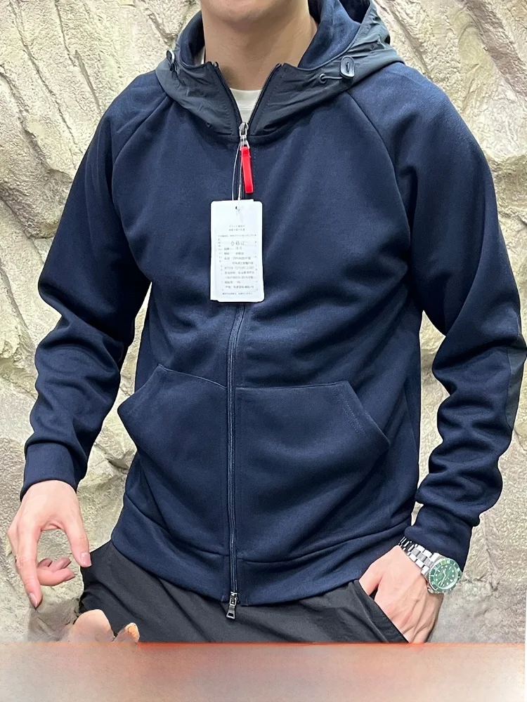 

Italian Vintage Sle! High End! Double Zipper Opening! Autumn 2025 Men's Lightweight Busin Outdoor Hoodie Jaet