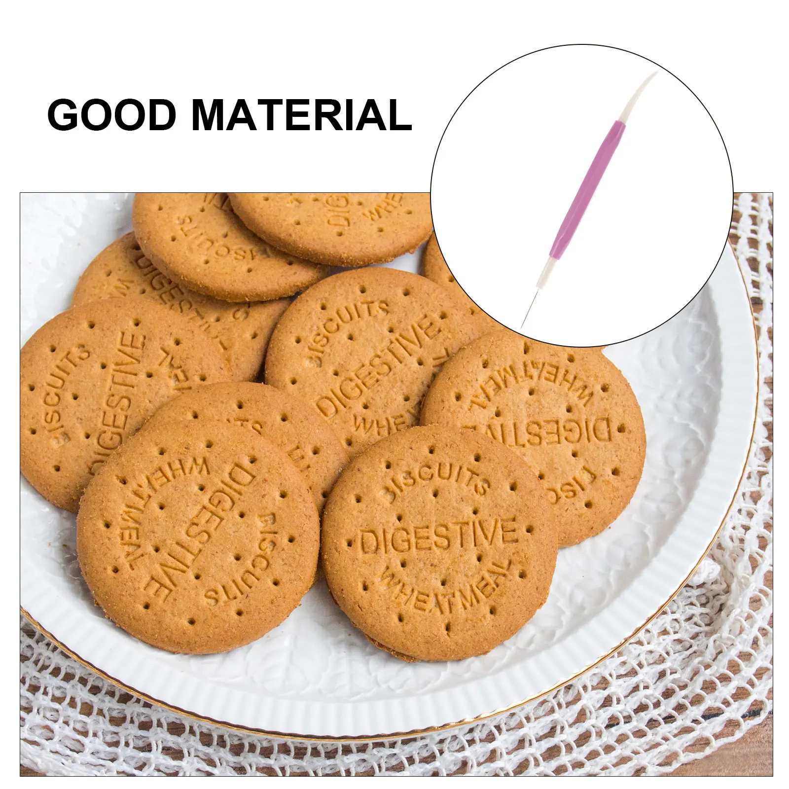 

2Pcs Premium Baking Needle Icing Tool Easy to Handle Food Safe Practical for Beginners Baking Icing Biscuit Needle