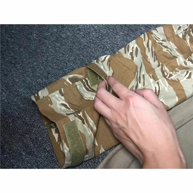 Desert Tiger Spotted Frog Suit Set, Outdoor Sports, G3 Frog Skin, Combat Pants, Training Suit, Gold, Tactical Top view 5