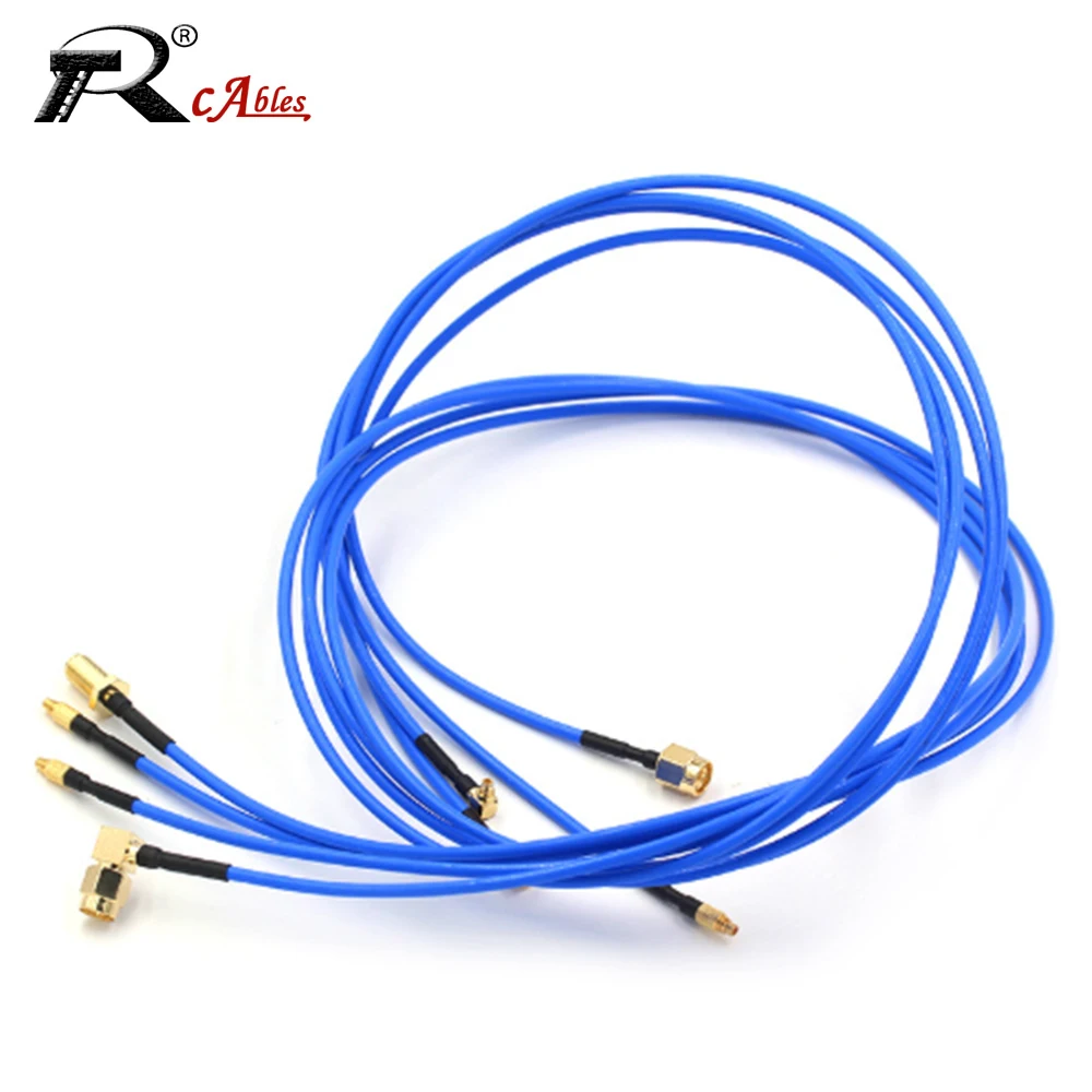 RG 405 Cable 50Ohm RF Coaxial High Frequency Test Cable SMA Male to MMCX MCX Male Straight 90Dgree Adapter for Professional Use