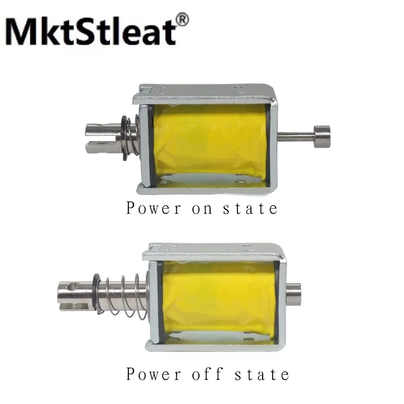 MktStleat LY-078 MktStleat DC Push-Pull Solenoid 12v24v0837 Traction Solenoid Telescopic Rod Can Be Energized for a Long Time