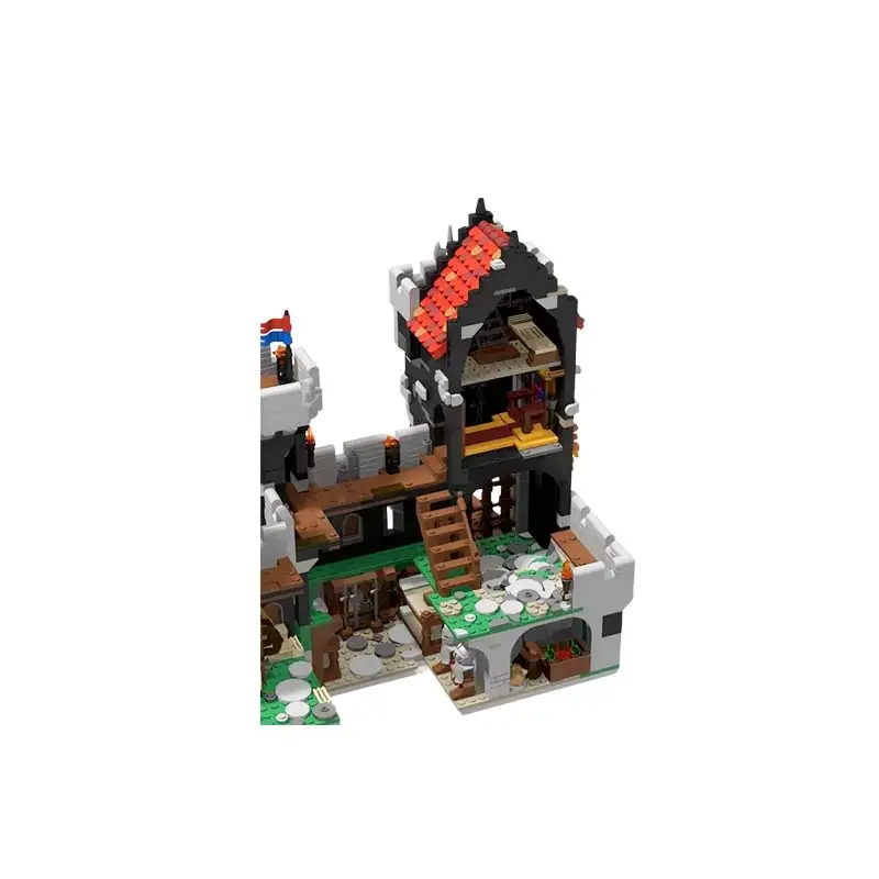 Famosa serie di film MOC Guerriero Castello Kit di costruzione modulare Blocchi di costruzione Cavaliere Fortezza Modello Giocattoli per bambini Mattoni Regalo