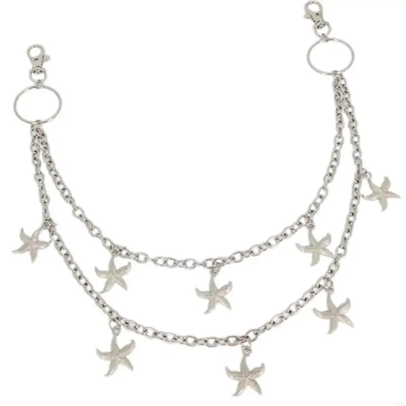 634C Star Charm Pants Chain Multilyer Bag Chain