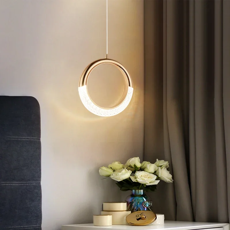 

Nordic Creative Led Chandeliers Lighting for Home Dining Room Bedroom Decorate Pendant Lights Restaurant Bar Golden Hanging Lamp