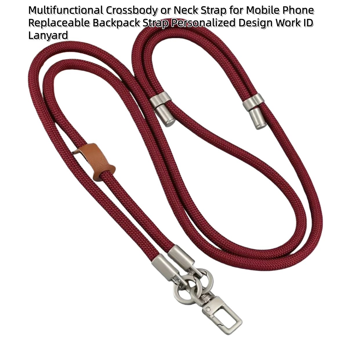 Multifunctional Crossbody or Neck Strap for Mobile Phone Replaceable Backpack Strap Personalized Design Work ID Lanyard