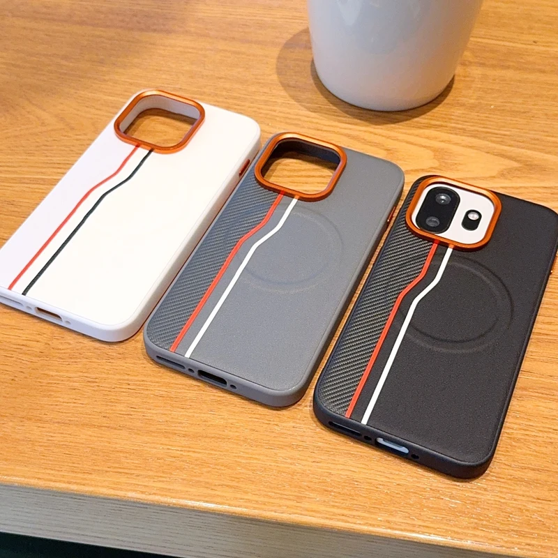 

For OnePlus 15T Case Magnetic PU Leather Colored Splicing Ultra-thin Protective Cover for One Plus 15T