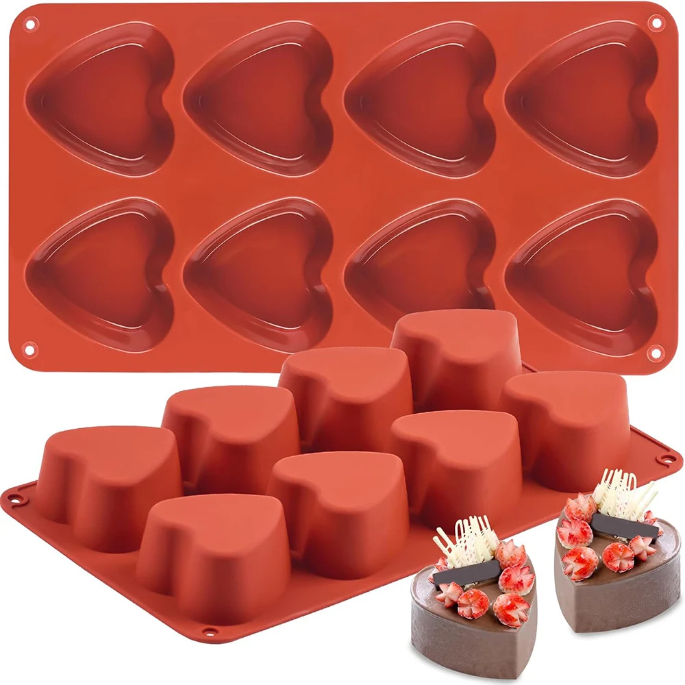Heart Shaped Silicone Mold For Chocolate Cake Jelly Pudding Handmade Soap Mould Candy Making Whiskey Ice Cube Tray