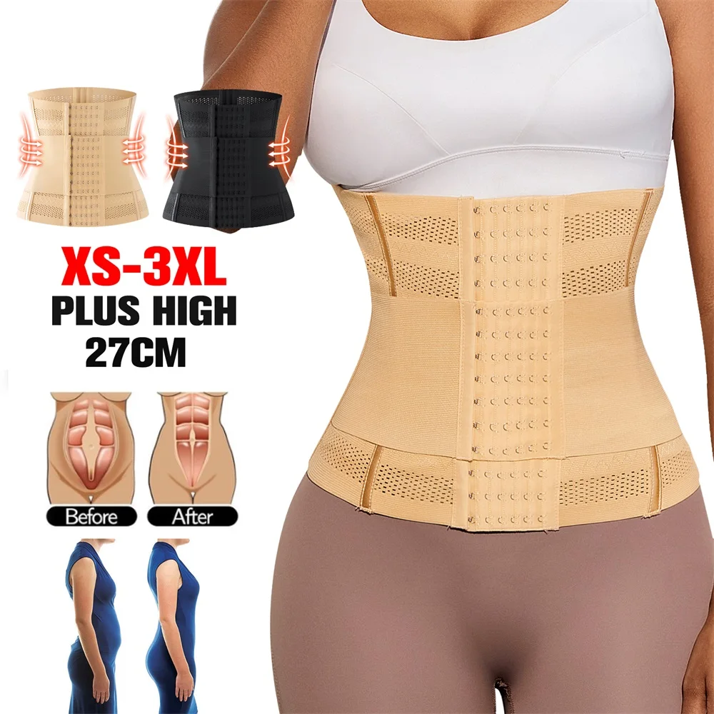 MISTHIN Wasit Trainer 23 27 CM Height Faja Colombianas Slimming Women Thin Bodysuit Shaping Corset Double Belt Tummy Control