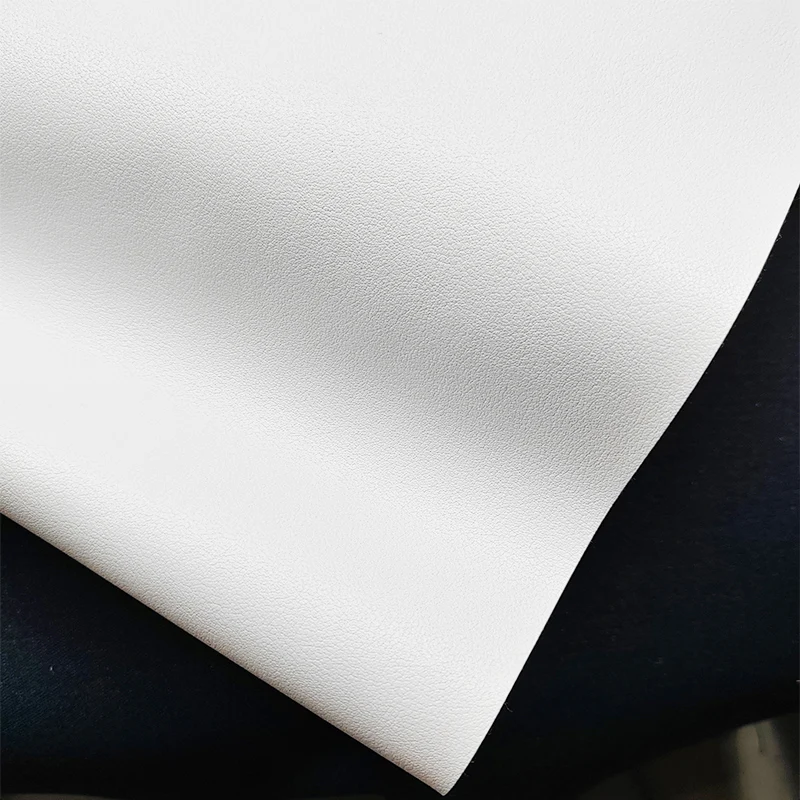 Good White High Density PU Leather Small Sheep Pattern Faux Real Leather Fabric Sewing Material for Sofa DIY Bag/Car Seat