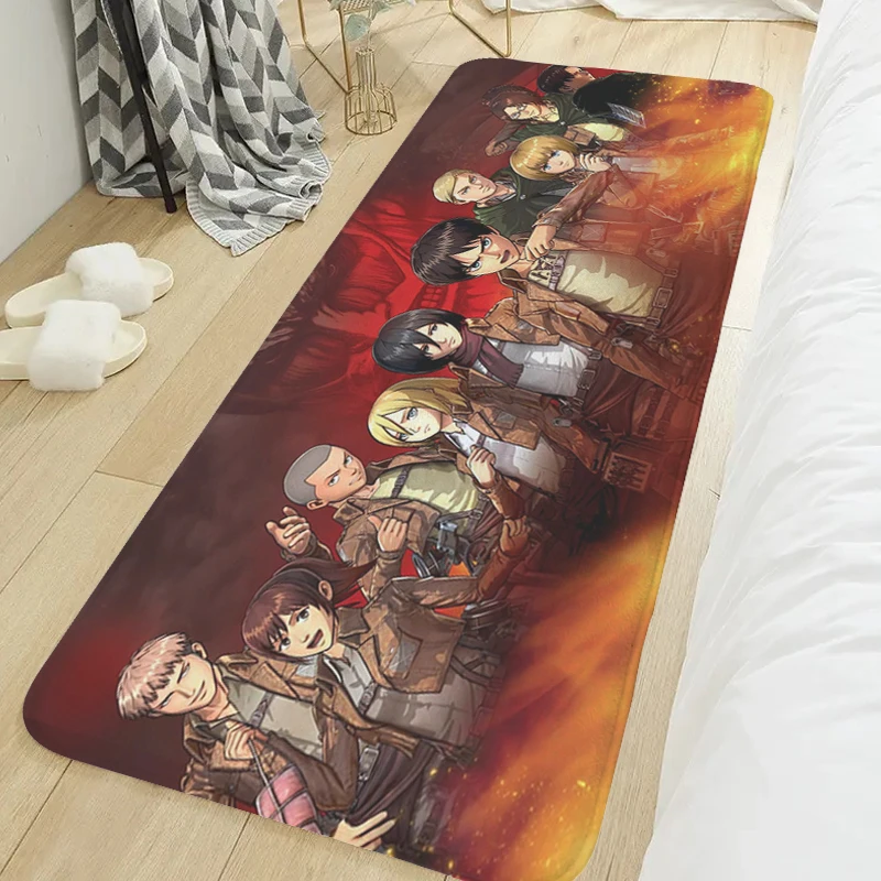 Anime Rug for Bedroom T-Attack on Titan Kitchen Hallway Floor Mat Balcony Bathroom Carpet Entrance of House Home Decor Items