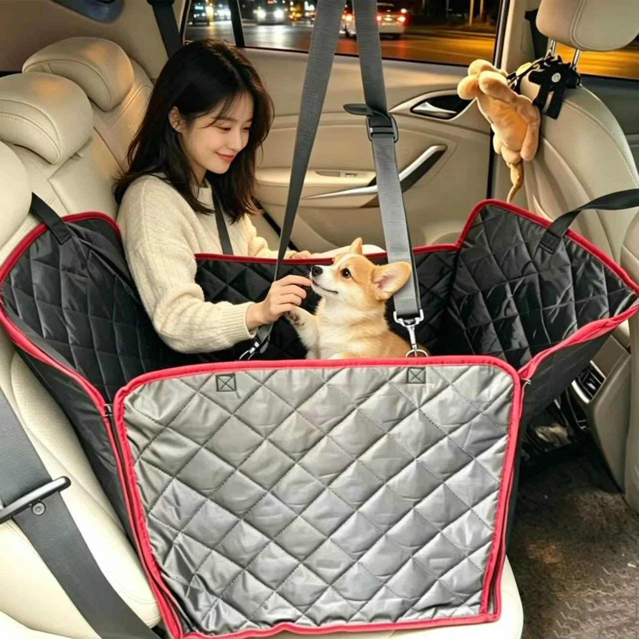 Car Rear Seat Pet Mat for Dogs, Scratch-Proof Bite-Proof Dirt-Proof Pad, Pet Accessory