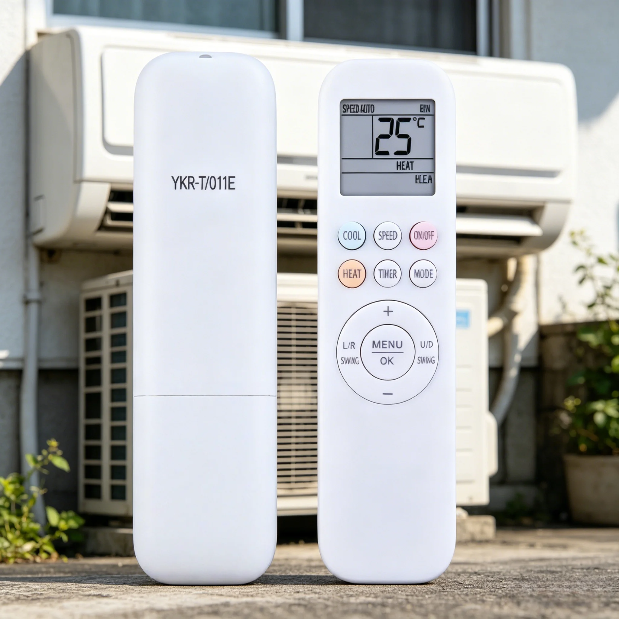 Durable AUX Air Conditioner Remote Replacement, Direct-Use Controller Fit YKR-T/011E YKR-T/012E YKR-T/013E,