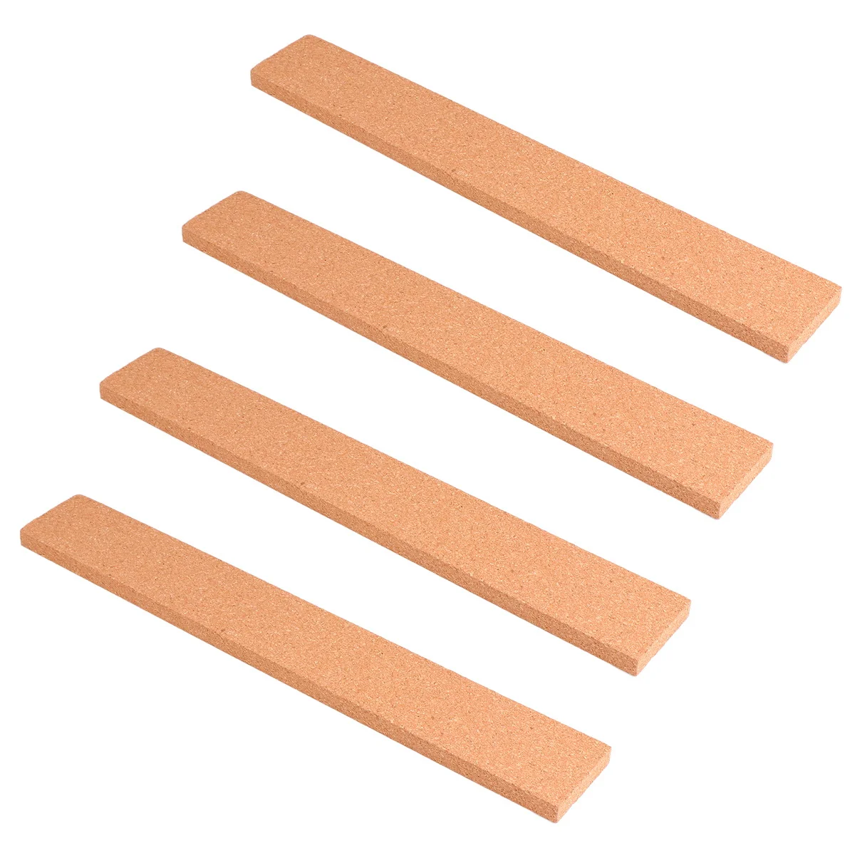 

4Pcs Cork Bulletin Bar Strip Natural Frameless Thick Wooden Message Board for Restaurant Pub Office Home Classroom