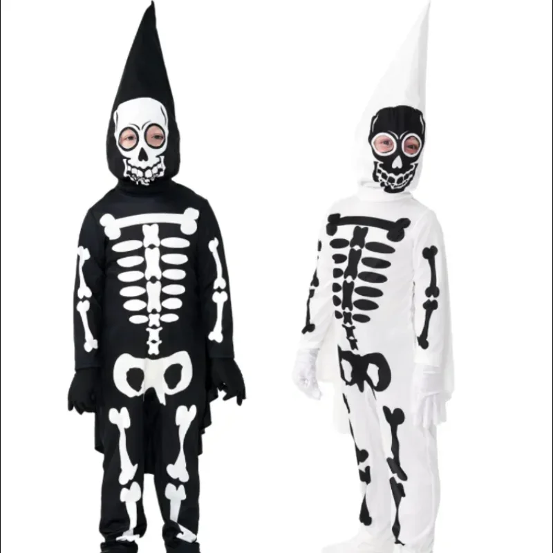 Vêtements Fantômes Imbibés pour Enfants, Costume de Cosplay, Masque d'Horreur, Accessoires de Carnaval, Nouveaux Modules d'Halloween